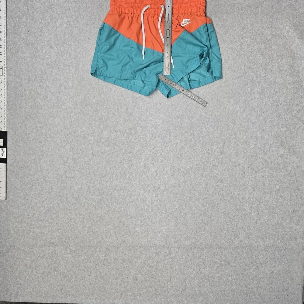 Nike Women Shorts S‎ Teal Colorblock Swimwear AR2362-309 Swim Trunks Logo